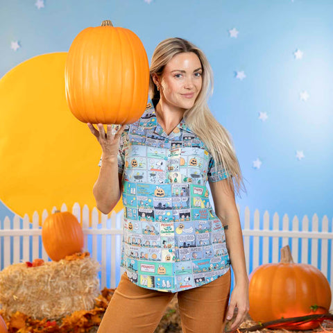 peanuts-spooky-strips-womens-kunuflex-short-sleeve-shirt