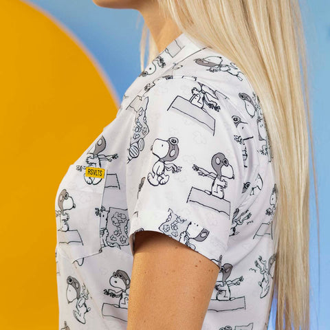 peanuts-the-flying-ace-womens-kunuflex-short-sleeve-shirt