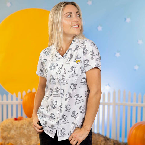 peanuts-the-flying-ace-womens-kunuflex-short-sleeve-shirt