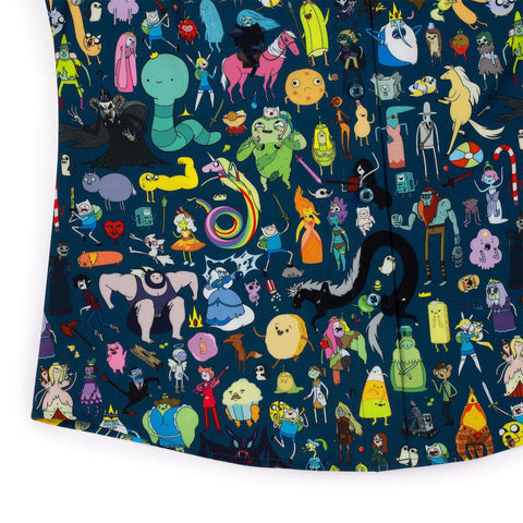 rsvlts-adventure-time-womens-short-sleeve-shirt-adventure-time-whos-who-of-ooo-womens-kunuflex-short-sleeve-shirt