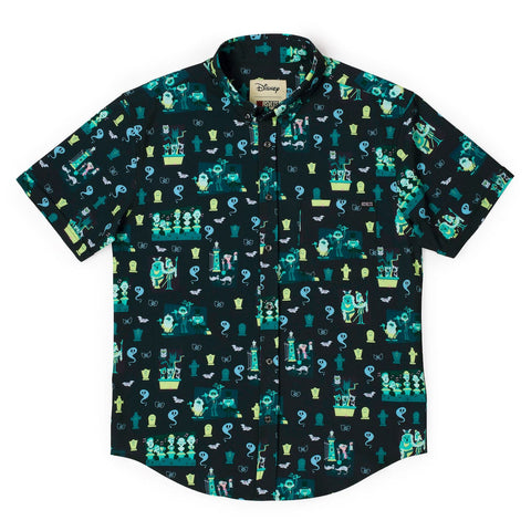 rsvlts-disney-and-pixar-short-sleeve-shirt-disney-s-haunted-mansion-grim-grinning-graveyard-kunuflex-short-sleeve-shirt