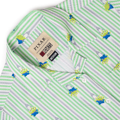 rsvlts-disney-and-pixar-womens-short-sleeve-shirt-disney-and-pixar-the-claaaaaw-womens-stretch-seersucker-short-sleeve-shirt