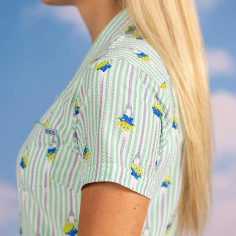 rsvlts-disney-and-pixar-womens-short-sleeve-shirt-disney-and-pixar-the-claaaaaw-womens-stretch-seersucker-short-sleeve-shirt