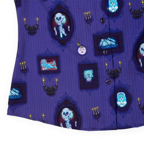 rsvlts-disney-and-pixar-womens-short-sleeve-shirt-disney-s-haunted-mansion-ghostly-gallery-womens-kunuflex-short-sleeve-shirt