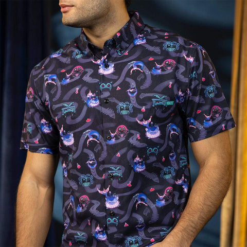 rsvlts-disney-short-sleeve-shirt-emperors-new-groove-pull-the-lever-kunuflex-short-sleeve-shirt