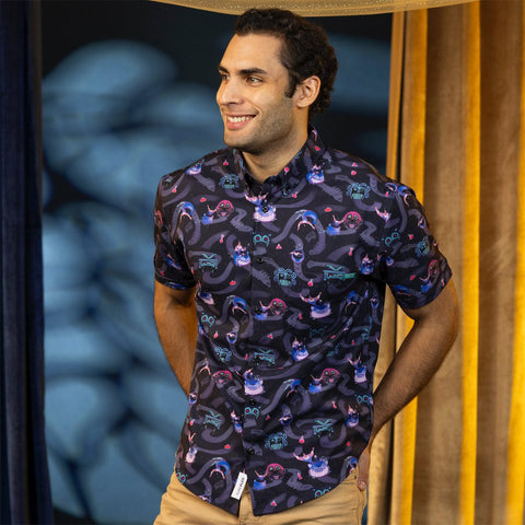 rsvlts-disney-short-sleeve-shirt-emperors-new-groove-pull-the-lever-kunuflex-short-sleeve-shirt