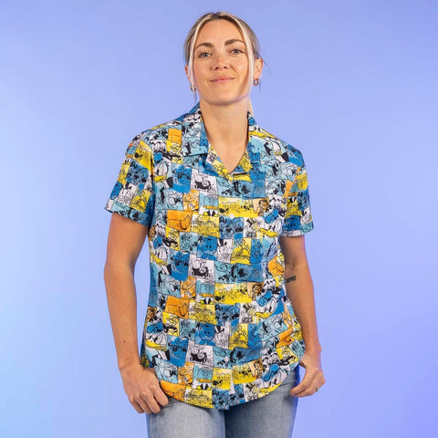 rsvlts-disney-some-donald-duck-birds-of-a-feather-womens-kunuflex-short-sleeve-shirt