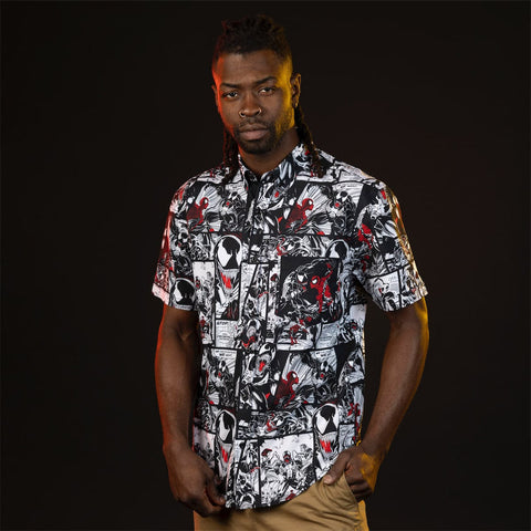 rsvlts-marvel-short-sleeve-shirt-marvel-85th-anniversary-spider-vs-symbiote-kunuflex-short-sleeve-shirt