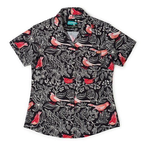 rsvlts-xs-rsvlts-womens-short-sleeve-shirt-robins-and-roses-womens-kunuflex-short-sleeve-shirt