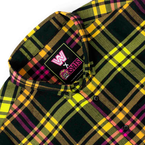 rsvlts-wwe-flannel-long-sleeve-ultimate-warrior-run-forever-borlandflex™-sleeveless-flannel