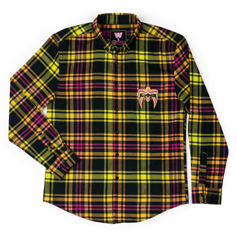 rsvlts-xs-wwe-flannel-long-sleeve-ultimate-warrior-run-forever-borlandflex™-long-sleeve-flannel